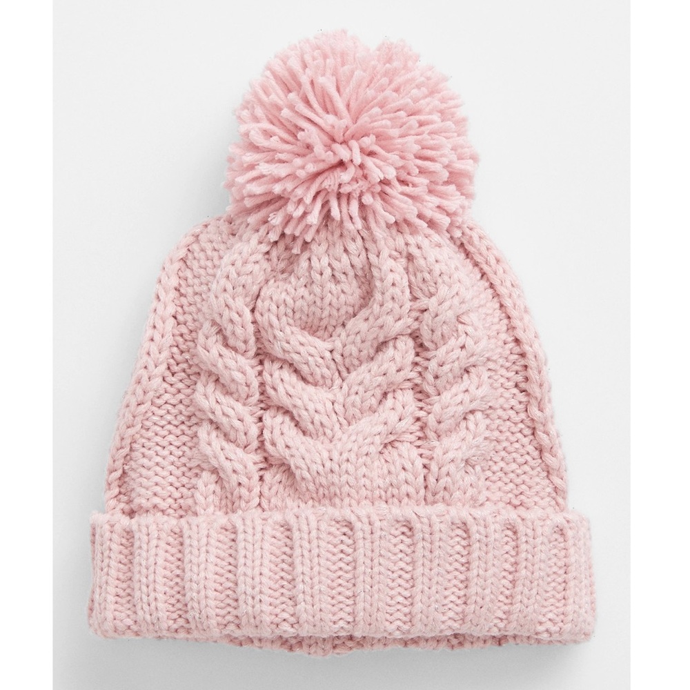 Cable knit beanie with Pom